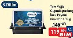BİNVEZİR TAM YAĞLI OLGUNLAŞTIRILMIŞ İNEK PEYNİRİ 450 G